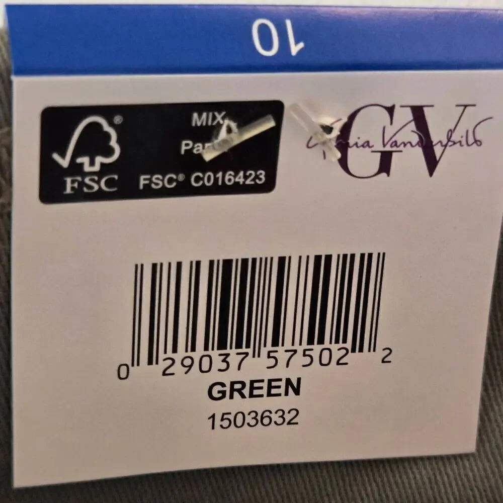 NWT Gloria Vanderbilt Womens Green Pullon Crop Length Pants Size 10 - Picture 6 of 10